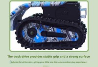 Go Kart Eléctrico QIQU para Niños, Doble Motor, Tracción en las Ruedas, 5 Velocidades Ajustables, Frenos de Disco Hidráulicos, con Altavoz y Música Dinámica
