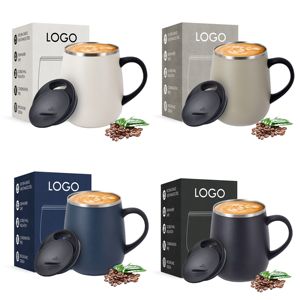 Mug à café isotherme en acier inoxydable à double paroi avec logo personnalisé - Product Image 6