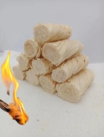 Rouleaux de cire allumettes pour le camping en plein air et les barbecues, blocs allumettes à combustion rapide pour cheminée et barbecue au charbon de bois