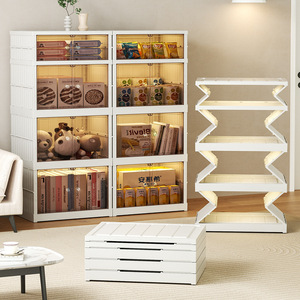 Armario de almacenamiento para el hogar, rectangular, plegable, con ruedas, para juguetes, refrigerios, ropa, organizador de 5 niveles. - Product Image 2