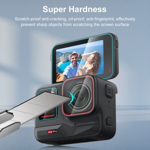 Pour Insta360 Ace Pro PULUZ 3 en 1 : Film de protection en verre trempé pour écran avant et arrière + objectif - Product Image 4