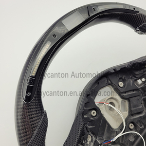 Nouveaux produits personnalisés cuir perforé fibre de carbone Led volant pour Toyota Supra volant de voiture - Product Image 4