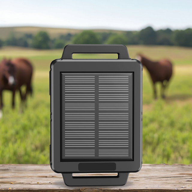 4G Real Time Solar-Powered GPS Tracker Locator Waterproof Geo Virtual Fence Tracking Devices for Cattle Smart GPSONE APP Tracker