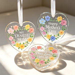 Customizable UV Printed Hanging Home Decor Heart Crystal Glass Plaque OEM ODM Christmas <b>Tree</b> <b>Ornament</b> Crafts - Product Image 2