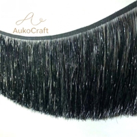 Accessoires de couture DIY pour tapisserie, 20 cm, dentelle à pampilles métalliques pour animaux de compagnie, tissu à paillettes, garnitures décoratives à longues franges pour costumes de Noël