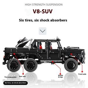 LE J901 TLHピックアップトラックブラックG636X6 MOCビルディングブロックエンジニアリング玩具、大人用コレクタブルモデルカーキット1:8スケールモデル - Product Image 2