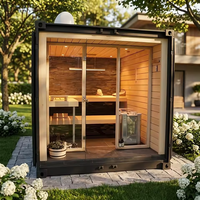 Sauna de Madera de Hemlock para 3 Personas con Terapia de Luz Roja, Venta al Por Mayor de Fábrica