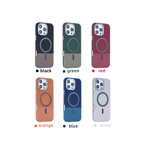 Ốp điện thoại da PU TPU+PC bán phần/không che kín toàn bộ, thiết kế dành cho doanh nhân, dành cho iPhone 12 16 Pro Max, hỗ trợ sạc không dây từ tính - Product Image 6