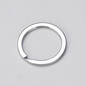 Stainless Steel Oval <b>Keychain</b> With Ring Thickened Metal Simple Style For Men And Women - Product Image 3
