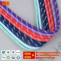 Cordon de serrage rond en polyester de 5 mm, coloré, de qualité supérieure, avec logo personnalisé, pour sweats à capuche et vêtements – Vente en gros usine