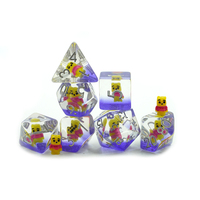 Nouvel ensemble de dés DND en promotion, 16 mm, polyédriques, en résine, motif animal, ours Pooh jaune, meilleur prix pour des dés solides de haute qualité