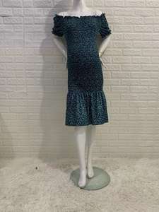 Nuevo <span class=keywords><strong>Vestido</strong></span> Casual de Maternidad para Verano con Hombros Descubiertos y Mangas Cortas, <span class=keywords><strong>Vestido</strong></span> <span class=keywords><strong>Ajustado</strong></span> y Cómodo para Mujeres Embarazadas - Product Image 2