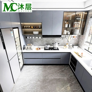 Set <span class=keywords><strong>di</strong></span> Mobili da Cucina Moderni <span class=keywords><strong>di</strong></span> <span class=keywords><strong>Lusso</strong></span> Ecologici Importati con Ante in Vetro, Accessori per Cerniere, Soluzioni Complete per Stoccaggio e Isola Dispensa - Product Image 2