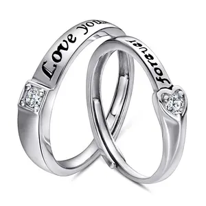 Wholesale Custom Letter 625 Sterling Silver Jewelry Ring Set