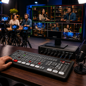 Mezclador de Video <span class=keywords><strong>ATEM</strong></span> <span class=keywords><strong>Mini</strong></span> Pro de 4 Entradas, Consola de Producción de Transmisión en Vivo, Grabación para Conferencias, Estudio y Radiodifusión - Product Image 4