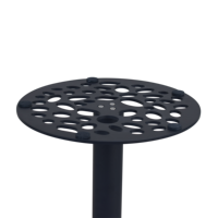 Base de table ronde en métal noir ajouré, support de table artistique à piétement unique pour café, bistrot, restaurant, OEM