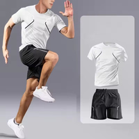 Ensemble de sport 2 pièces pour homme : T-shirt à manches courtes respirant et léger à séchage rapide et short de sport – Qualité supérieure