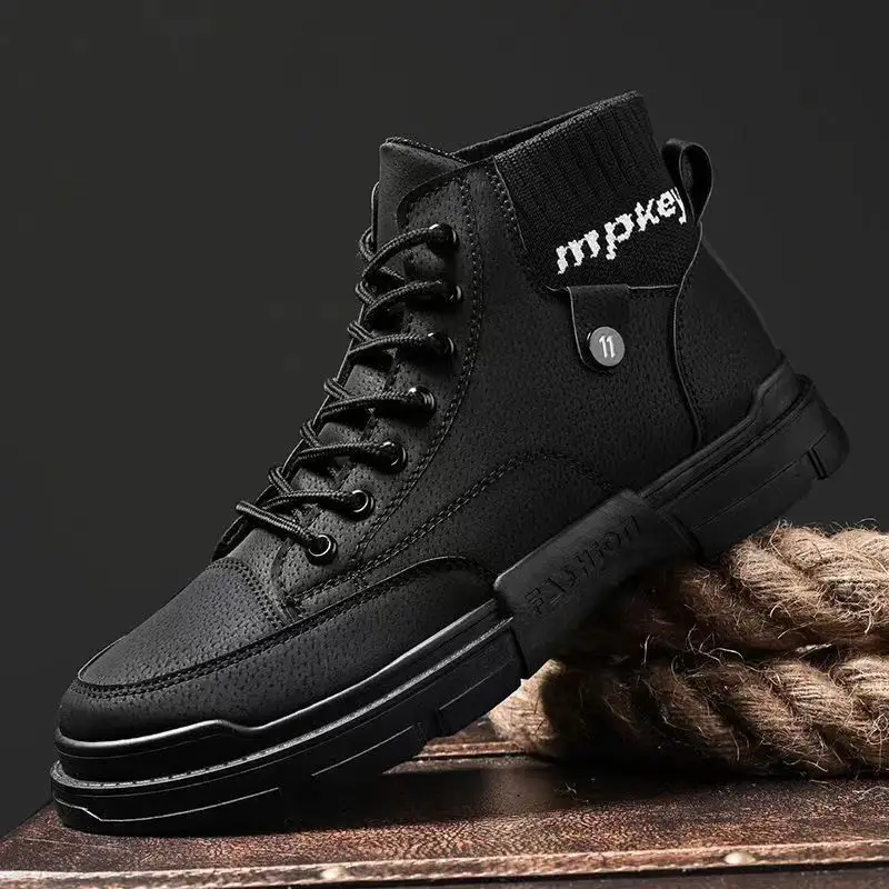 New fashion sports lace up leather martin boots Suede Boots Casual Boots