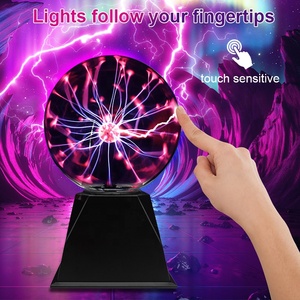 Lámpara <span class=keywords><strong>de</strong></span> bola <span class=keywords><strong>de</strong></span> <span class=keywords><strong>plasma</strong></span> grande <span class=keywords><strong>de</strong></span> 8 ", BOLA MÁGICA eléctrica para fiesta, lámpara <span class=keywords><strong>de</strong></span> bola <span class=keywords><strong>de</strong></span> cristal para niños, sensible al sonido táctil - Product Image 3