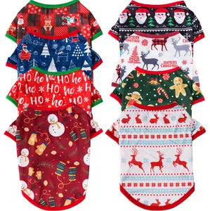 Holiday Dog Pajamas Pet Halloween Christmas Costumes Girl Stretchy Pajamas Funny Dog Costumes Dog Onesie Clothes Outfit