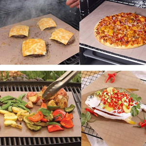 Juego de 5 esteras de <span class=keywords><strong>parrilla</strong></span> de cobre resistentes al calor, reutilizables, fáciles de limpiar, antiadherentes, para barbacoa y hornear, nuevos productos - Product Image 6