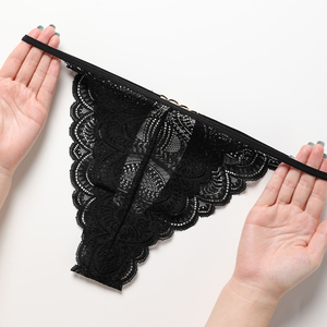 G-String en dentelle sexy pour femmes string creux en métal respirant sous-vêtements pour femmes - Product Image 3