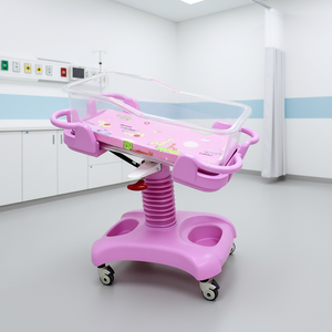 <span class=keywords><strong>Cuna</strong></span> Pediátrica Móvil con Inclinación y Altura Ajustables, Fabricada en ABS, con Base Estable para Cuidados Neonatales en Hospitales - Product Image 1