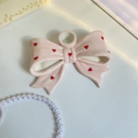 Boîte à bijoux biodégradable en céramique 3D en relief, style princesse mignonne, avec nœud papillon, 2 cm de profondeur, pour dessert, gâteau, ou porte-bougie