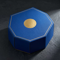 Boîtes d'emballage de gâteaux imprimées en feuille d'or de luxe, boîtes en carton ondulé personnalisées pour desserts et aliments