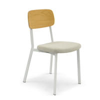 Nouvelle chaise de salle à manger en métal moderne de haute qualité pour café, hôtel, restaurant, salon, chaise en PU avec cadre blanc