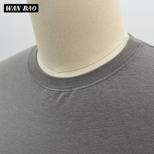 WanBao TS-2503 <strong>Short</strong> Sleeve <strong>Crop</strong> <strong>Top</strong> High Quality 92% Cotton 8% Elastane Jersey <strong>Super</strong> Stretchy Casual T Shirt Vintage Print Tee - Product Image 3