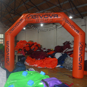 Arche gonflable GivoVa de plus de 12 pieds, orange, pour publicité extérieure, résistante à l'eau, alimentée par prise électrique - Product Image 5