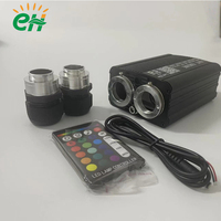 Lumière à fibre optique LED RGBW 32W DC12V avec contrôle par application et télécommande RF, mode synchronisation musicale pour éclairage décoratif ciel étoilé de voiture