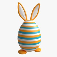 Poyresin Easter Egg Konijn-Achtig Versierd