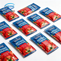 Rouleau de film rétractable en aluminium imprimé sur mesure pour sachets de sauces liquides, miel, ketchup, purée de fruits, qualité alimentaire, sans BPA, OEM ODM, sûr