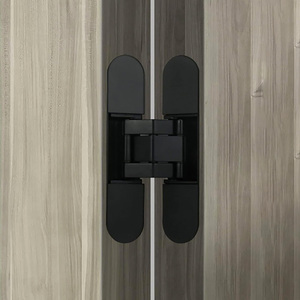 <span class=keywords><strong>Charnière</strong></span> de <span class=keywords><strong>porte</strong></span> <span class=keywords><strong>invisible</strong></span> moderne à 180 degrés en alliage de zinc noir pour <span class=keywords><strong>porte</strong></span> en bois/acier avec design 3D réglable – Accessoires de <span class=keywords><strong>porte</strong></span> - Product Image 3