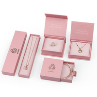 Emballage de boîte de papier cadeau fait main recyclable de logo personnalisé écologique pour bijoux collier bracelet bagues boîte à bijoux en papier
