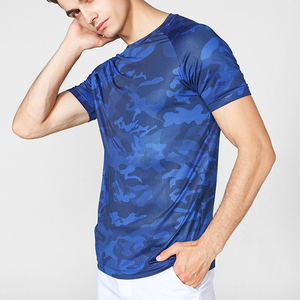 <span class=keywords><strong>T</strong></span>-shirts de Sport pour hommes, personnalisés, à la mode, OEM, col rond, <span class=keywords><strong>bleu</strong></span>, Sublimation graphique - Product Image 2