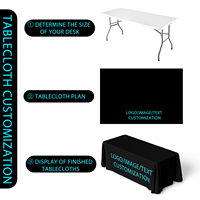 Nappe Moderne Personnalisable en Polyester Noir de Qualité Supérieure avec Logo Personnalisable pour Fêtes, Anniversaires, Événements Scolaires et Célébrations