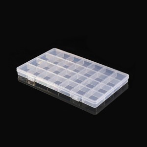 Transparent Plastic Storage Box 28 Compartment Rectangular For Rhinestones Beads Buttons Wax Granules Organizing - Product Image 1