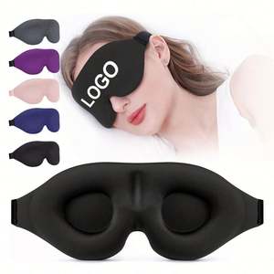 Masque de sommeil 3D anti-lumière pour femme, cadeau promotionnel, en polyester respirant, pour voyage en extérieur, avec logo personnalisé - Product Image 1