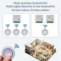 Tuya – interrupteur d'éclairage intelligent WiFi, 16A, 433MHz, télécommande sans fil, contrôleur de relais, commande vocale, fonctionne avec Alexa Google Home