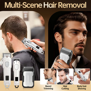 Rasoio Elettrico Professionale per <span class=keywords><strong>Uomo</strong></span>, Tagliacapelli Senza Fili a Batteria, Trimmer per Barba e Capelli, per Uso Domestico - Product Image 5