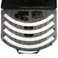 Ring Light Simock 120W Max Efisiensi Tinggi 47 Inci Aluminium Tas Jinjing 3200-6500K Suhu Warna Portabel untuk Pernikahan Konferensi