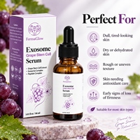 Sérum Visage Anti-Âge et Hydratant aux Exosomes de Cellules Souches de Raisin Fermentées, Peptides, Raffermissant, Lissant les Rides, Éclaircissant et Réparateur