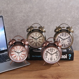 Chất Lượng Cao Hoàng Gia Retro Đồng Hồ Báo Thức 4Inch Cổ Phong Cách Cổ Điển Bảng Top Bàn Đồng Hồ Thiết Kế Hiện Đại - Product Image 6