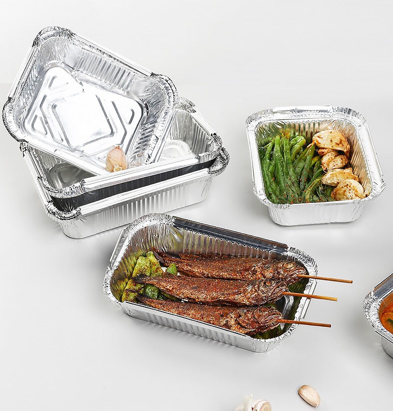 1000ML Rectangular Foil Trays For Mcirowave Food Container Loaf Pan