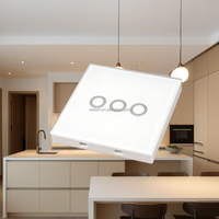 Contrôleur de Scène Intelligent Sans Fil à Panneau de Verre Type 86, 4 Touches, 12 Fonctions, Interrupteur Tactile Alimenté par Pile 27A, Métal Roulant Intelligent