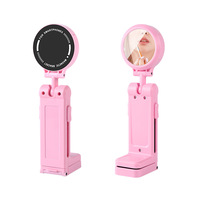 Nouveau style de miroir de maquillage pliable magnétique flexible pour voyage, support de téléphone de bureau