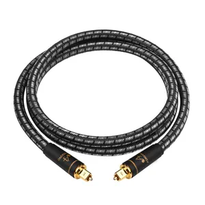 ATAUDIO 24k Gold Plated Toslink Cable 1m 2m 3m 5m 7.5m 10m Digital Audio Fiber Optical Cable Toslink Male To Male Optical Cable